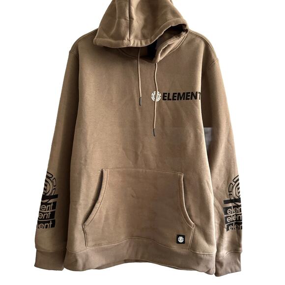 Men's Taupe Sweatshirt Fleece Hoodie With Pocket NWT - Size M - Picture 1 of 8